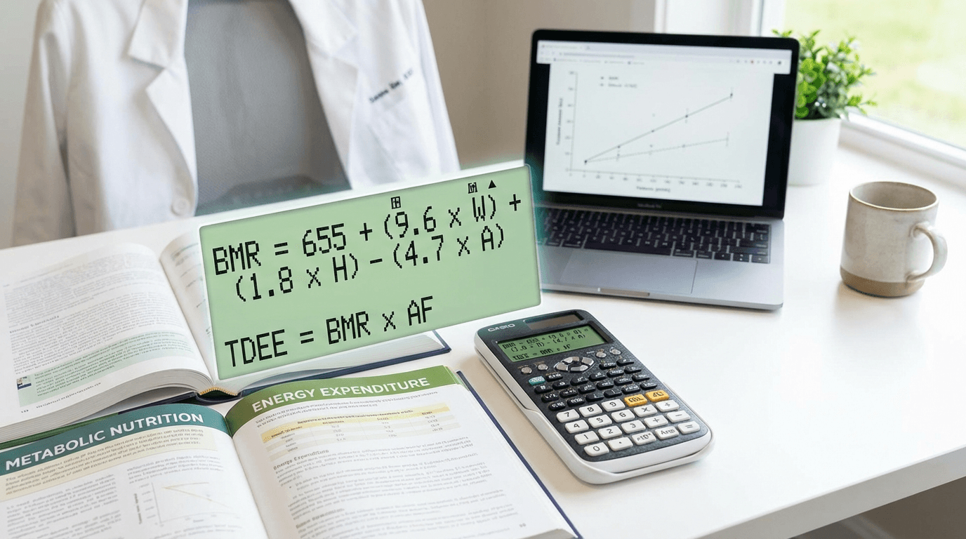 Calculadora de requerimiento energético: Harris-Benedict, Mifflin y más