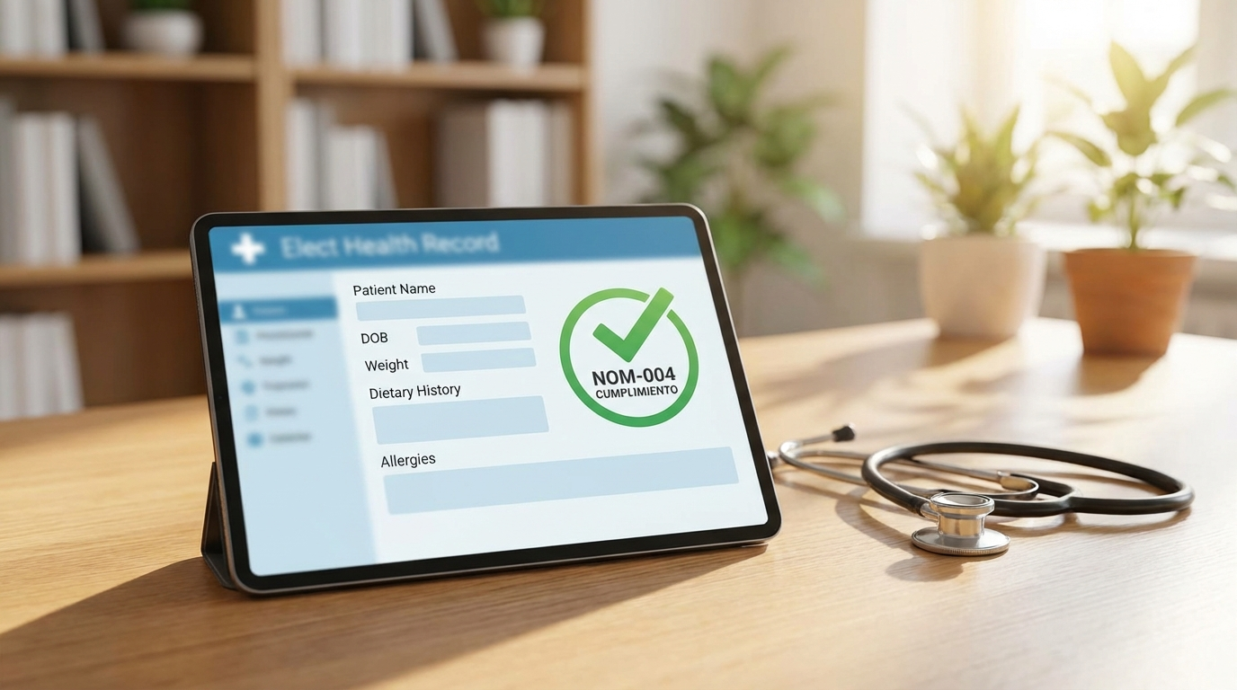 Formato de expediente clínico nutricional: Plantilla descargable NOM-004